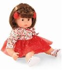 poupee Maxy muffin cheveux chatains robe rouge
