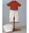 Poupe Vtement Cuco pantalon blanc pull rouge : obtenir plus d'information