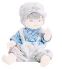 poupee v�tement b�b� salopette bleue