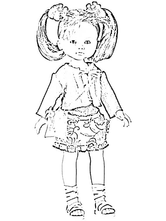 Coloriage Clara Et Ses Couettes Univers Poupees Com