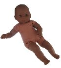 poupee Bébé garçon 60cm Africain Pluminis