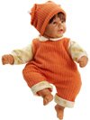 Poupee Bb Chechu - pyjama orange et jaune