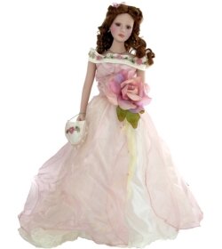 Poupée De Mariée En Porcelaine 40cm - Robe Blanche - Décoration Ou Cadeau De Mariage - Fille Blonde