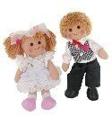 poupee Poupes tissu couple mari