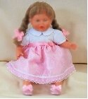 poupee Habit Danny robe rose rubans