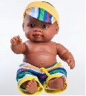Mini bébé Olmo tenue été rayée 21cm poupee