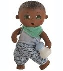 Bébé Petra 22cm africain fait pipi poupee