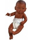 Bébé réaliste garçon noir couche poupee