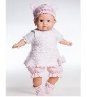 Lola bébé robe rose et bonnet 34cm poupee